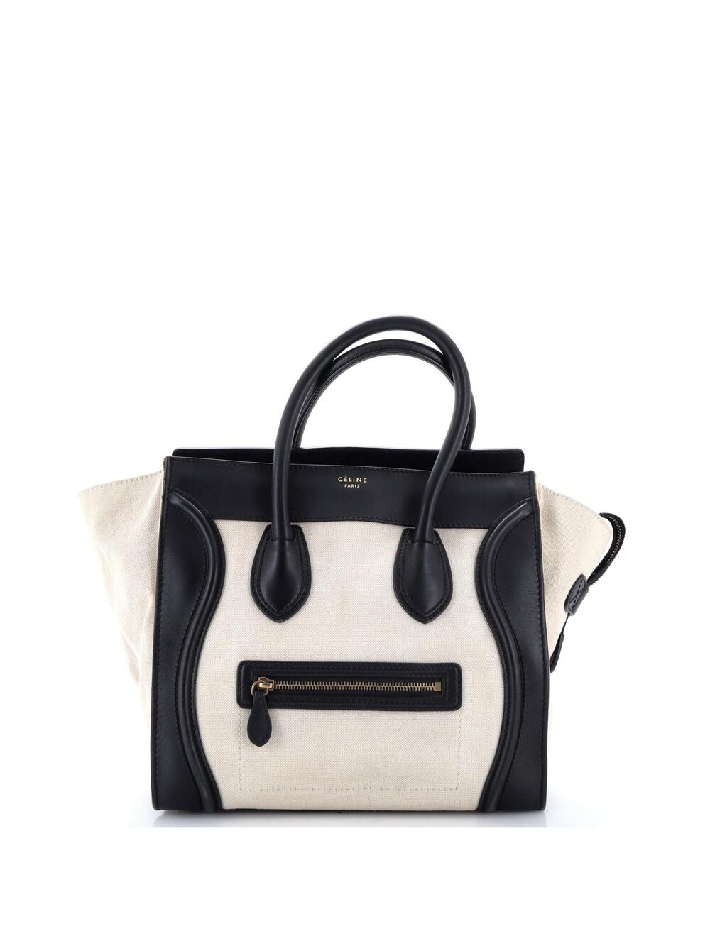 Celine Luggage Bag Canvas And Leather #270415C10B